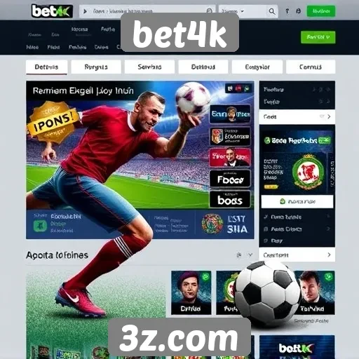 Exploração das funcionalidades do site de jogos bet4k
